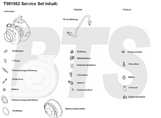 Compresor,sistem de supraalimentare T981562 BTS Turbo